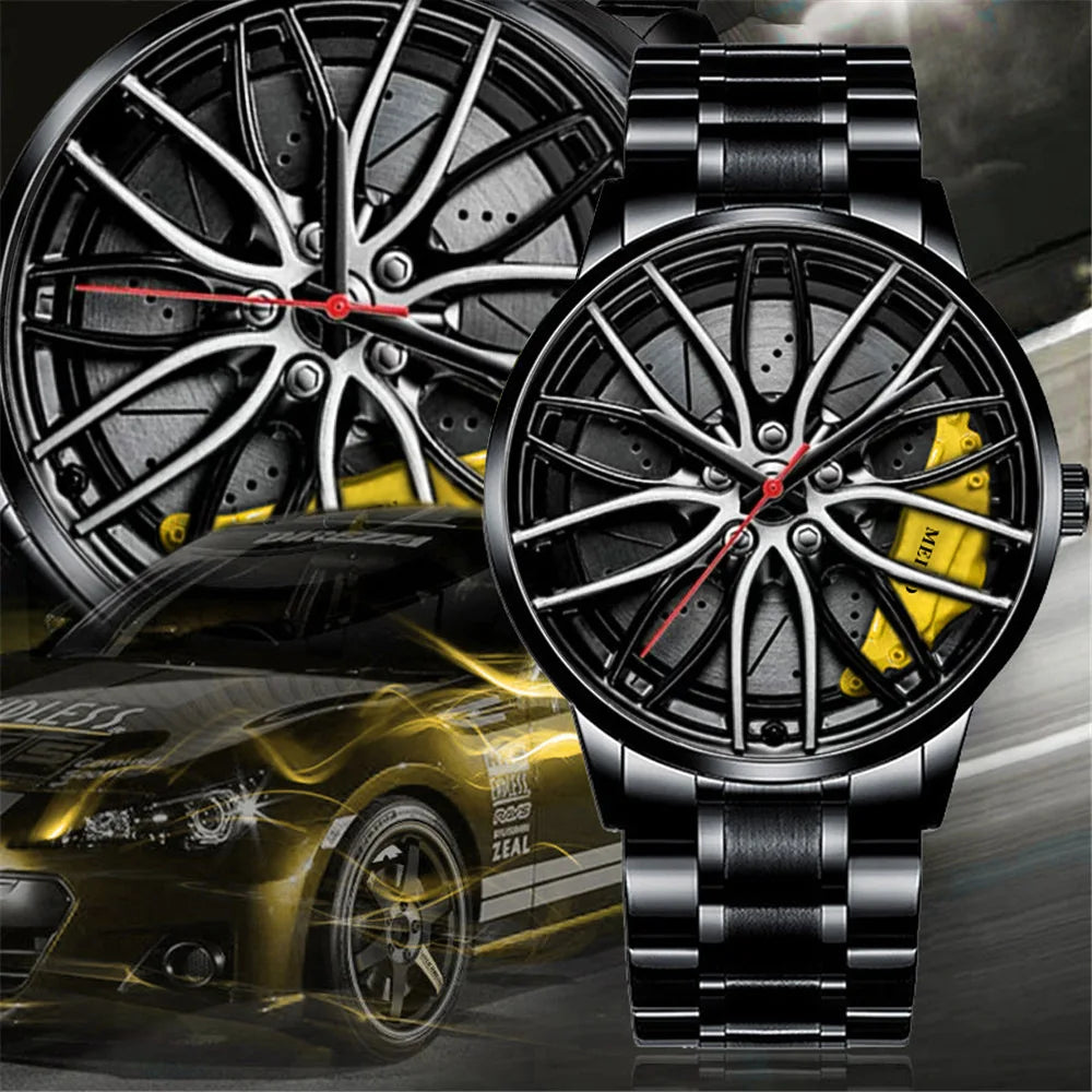 “MEIBO Racing Wheel Watch – Men’s Sport Quartz Watch”