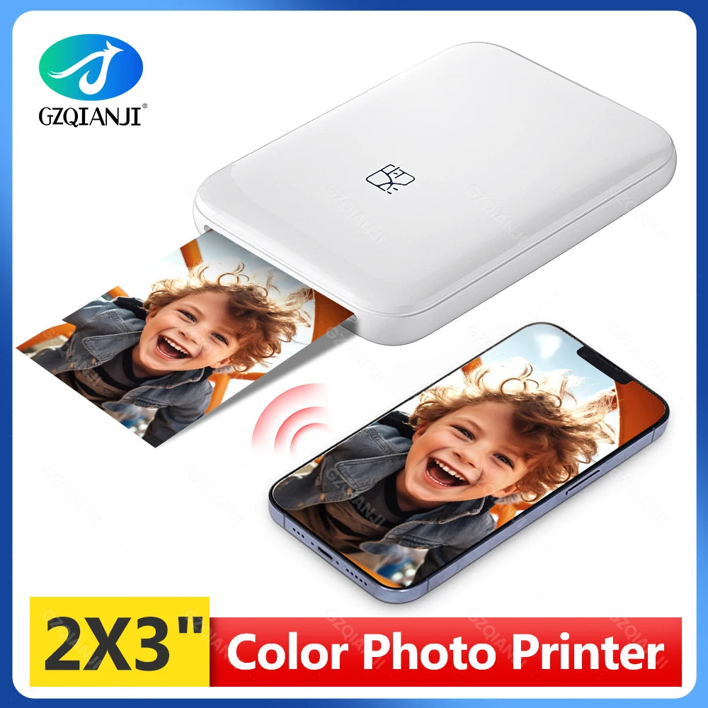 portable mini photo printer-wireless bluetooth pocket printer