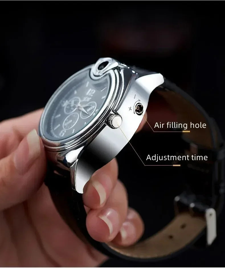 Lighter watch - the timepiece with flame