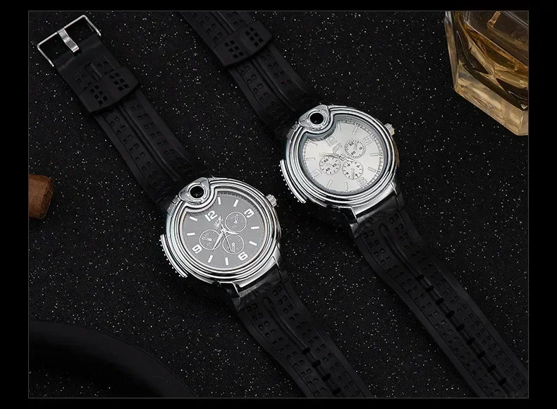 Lighter watch - the timepiece with flame
