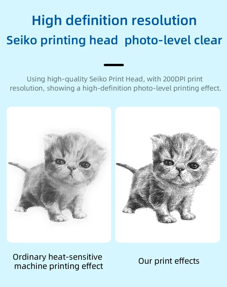 Mini CAT portable thermal printer print photo