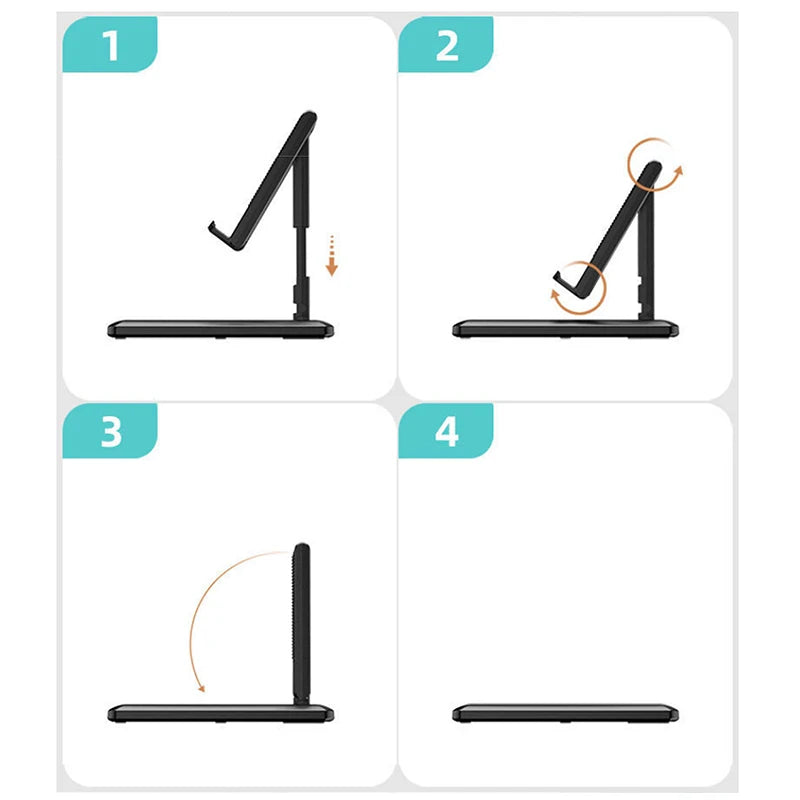 Foldable Tablet Mobile Phone Desktop Phone Stand for iPad iPhone Samsung Desk Holder Adjustable Desk Bracket Smartphones Stand