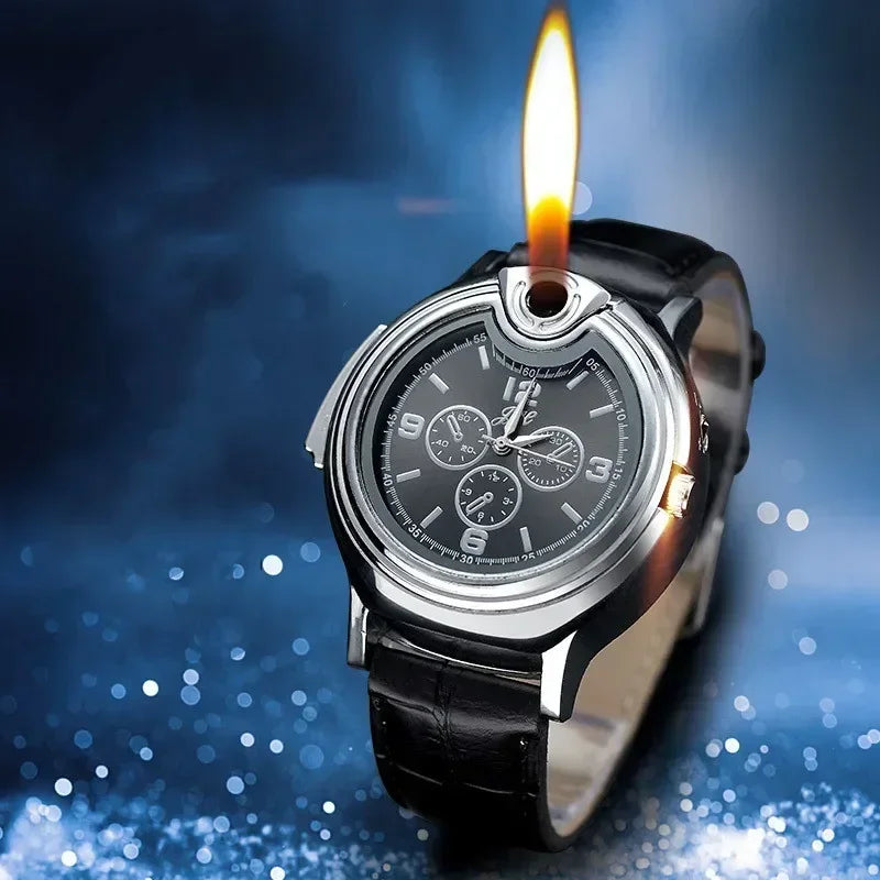 Lighter watch - the timepiece with flame