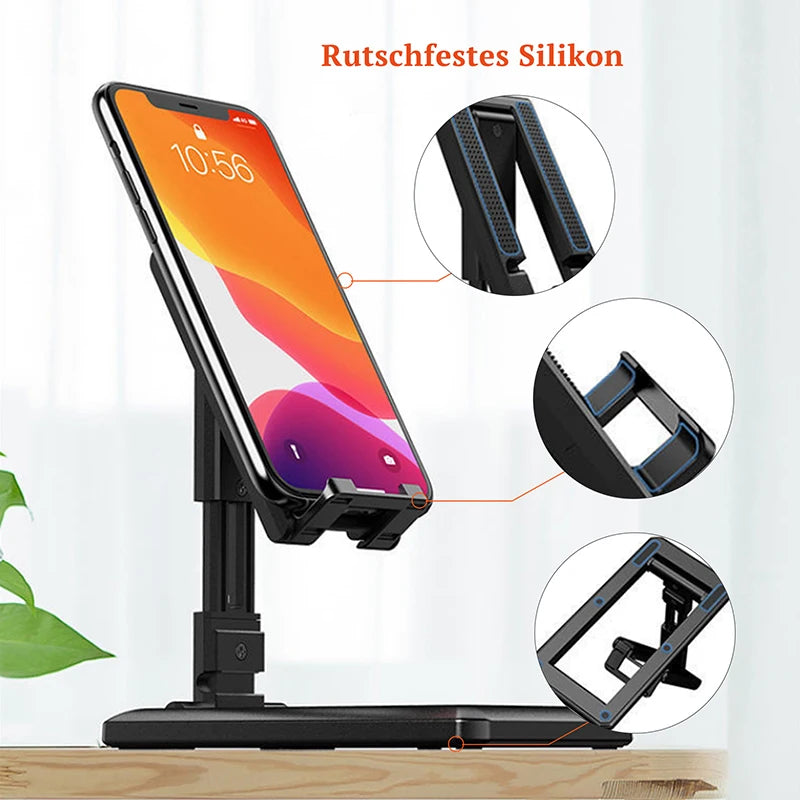 Foldable Tablet Mobile Phone Desktop Phone Stand for iPad iPhone Samsung Desk Holder Adjustable Desk Bracket Smartphones Stand