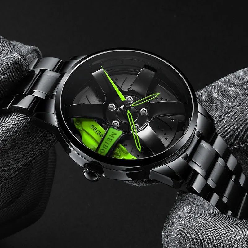 “MEIBO Racing Wheel Watch – Men’s Sport Quartz Watch”