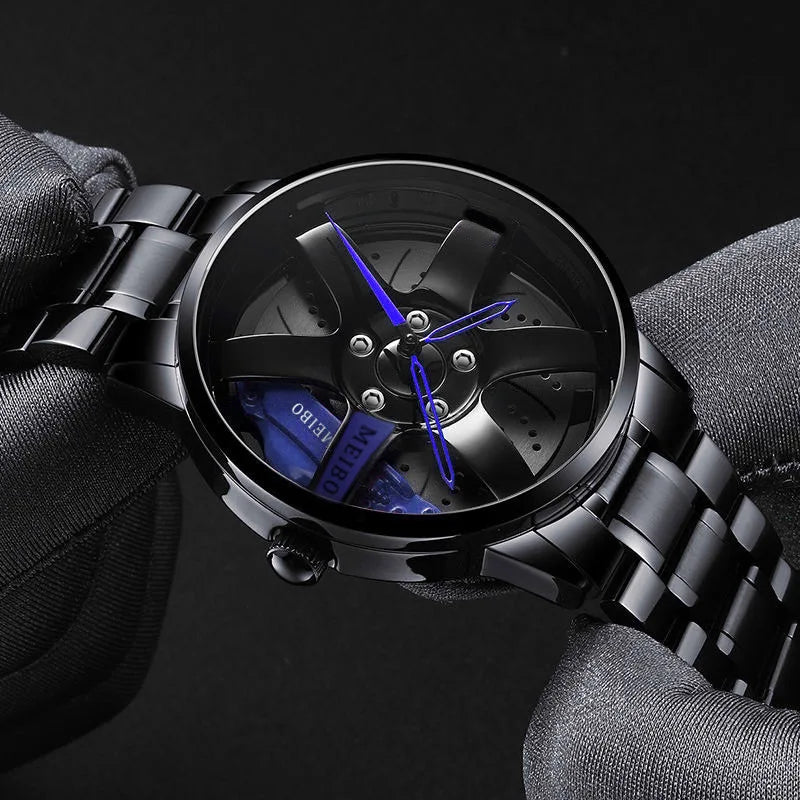 “MEIBO Racing Wheel Watch – Men’s Sport Quartz Watch”