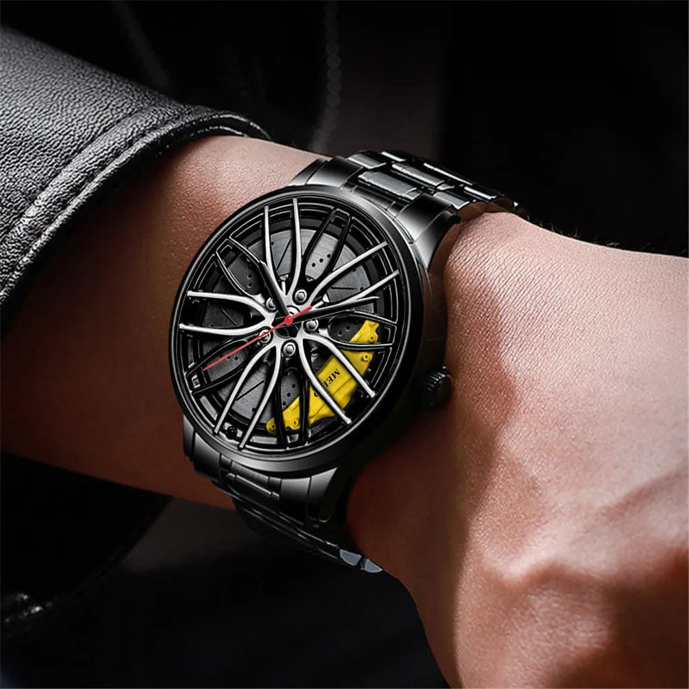 “MEIBO Racing Wheel Watch – Men’s Sport Quartz Watch”