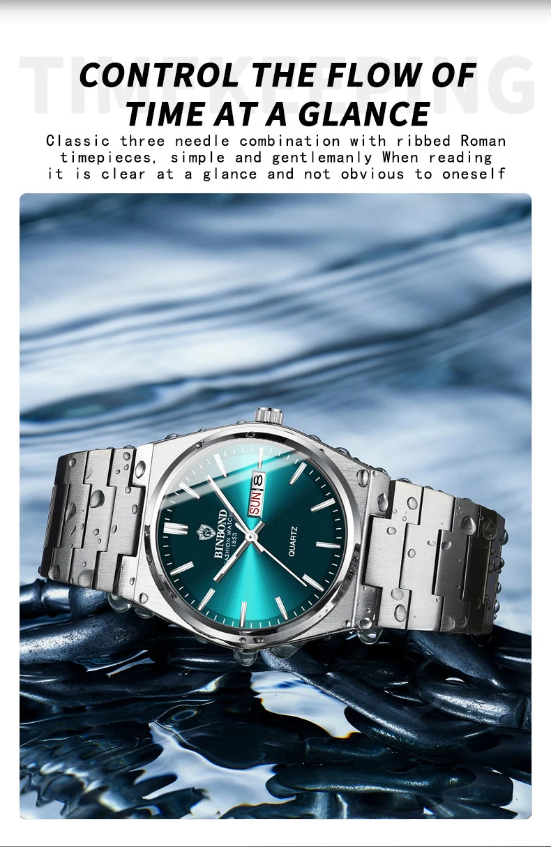 aquasteel classic quartz wristwatch