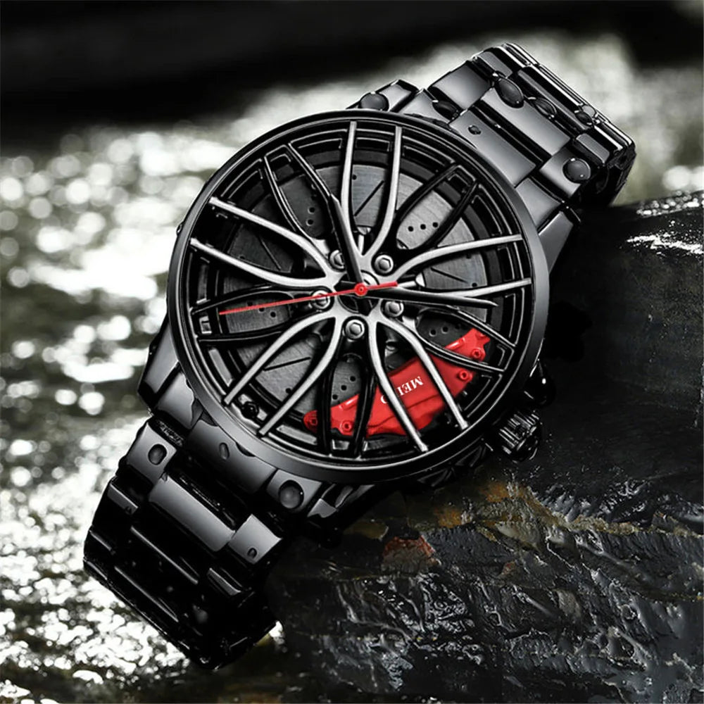 “MEIBO Racing Wheel Watch – Men’s Sport Quartz Watch”