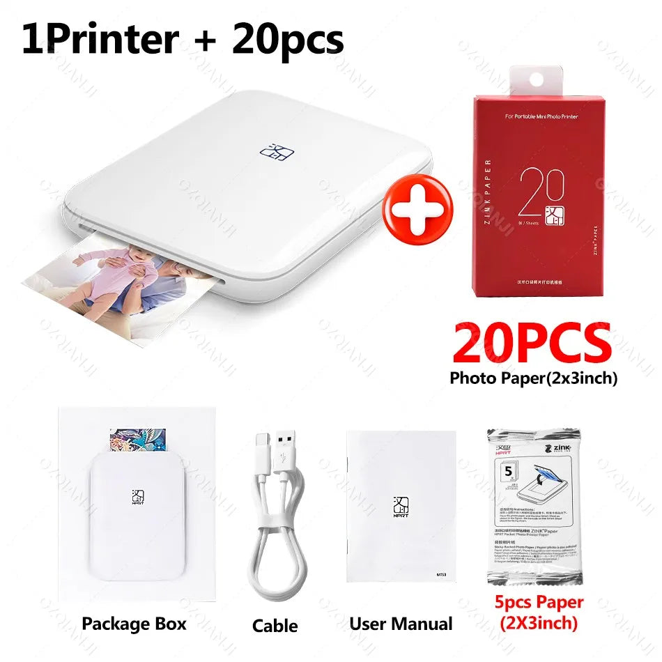 portable mini photo printer-wireless bluetooth pocket printer