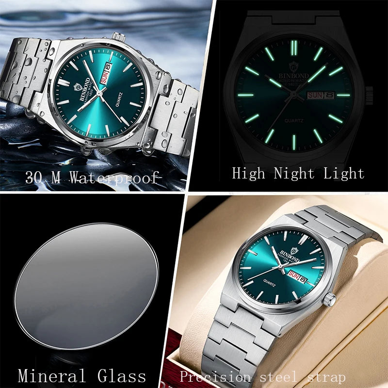 aquasteel classic quartz wristwatch