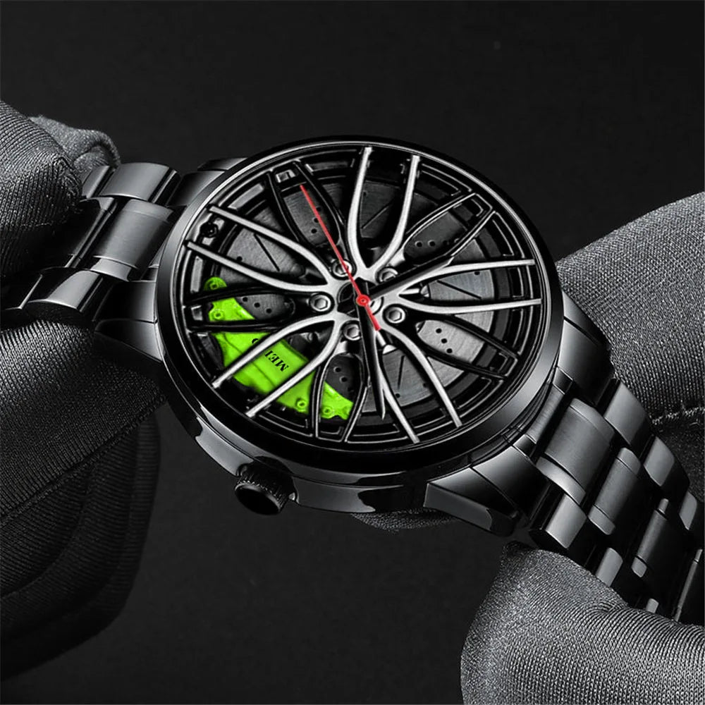 “MEIBO Racing Wheel Watch – Men’s Sport Quartz Watch”