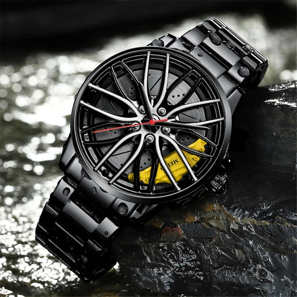 “MEIBO Racing Wheel Watch – Men’s Sport Quartz Watch”