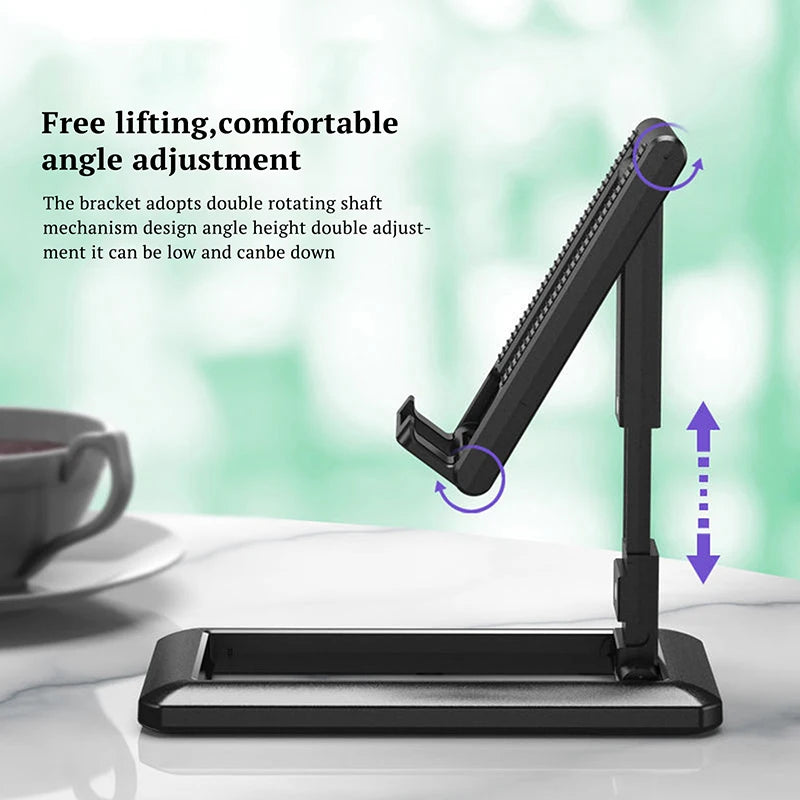 Foldable Tablet Mobile Phone Desktop Phone Stand for iPad iPhone Samsung Desk Holder Adjustable Desk Bracket Smartphones Stand