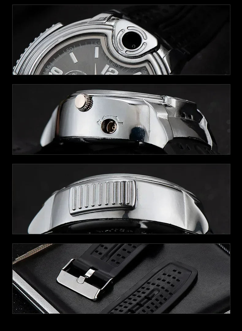 Lighter watch - the timepiece with flame