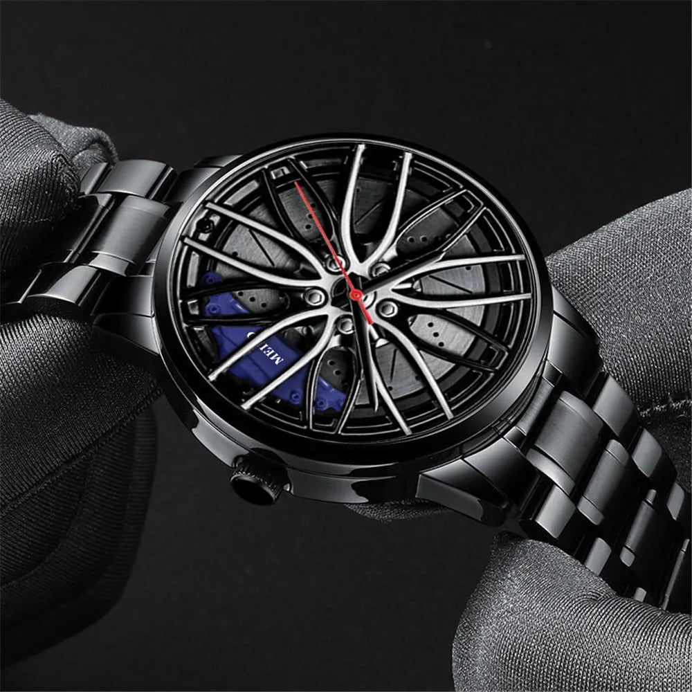 “MEIBO Racing Wheel Watch – Men’s Sport Quartz Watch”