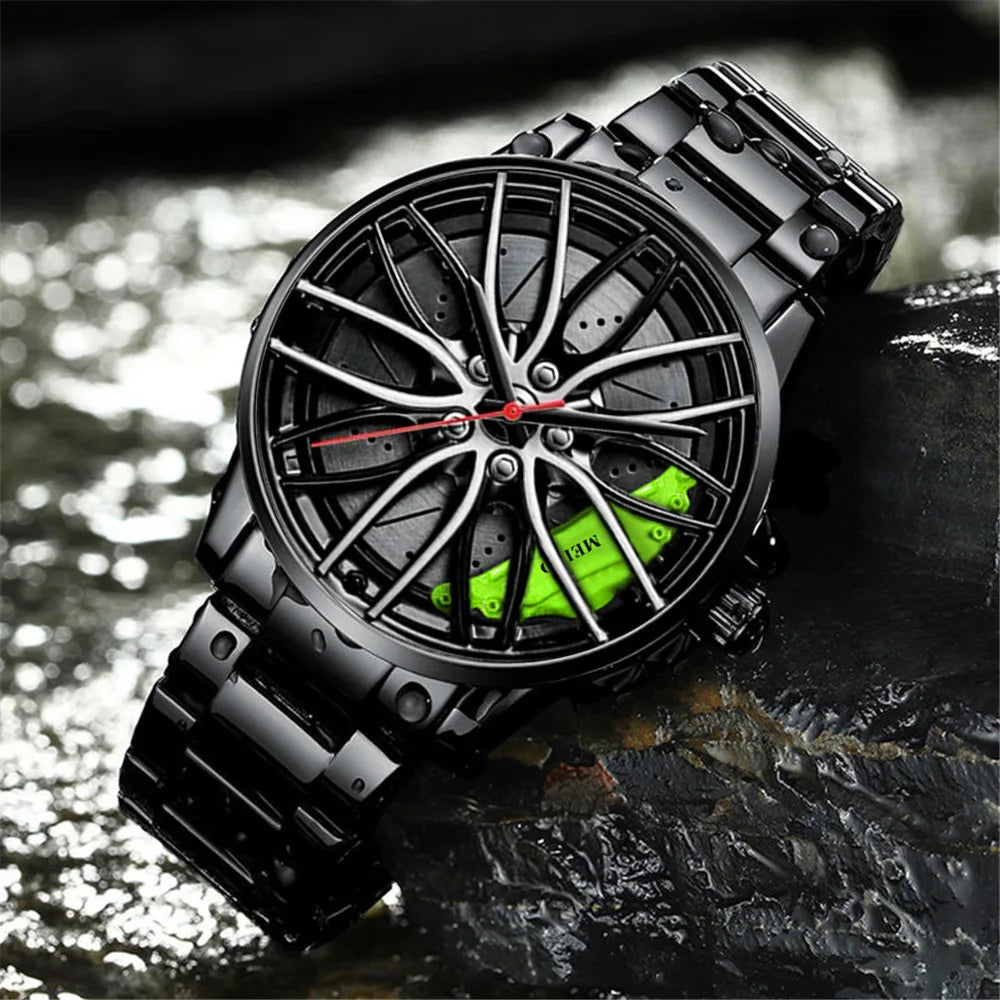“MEIBO Racing Wheel Watch – Men’s Sport Quartz Watch”