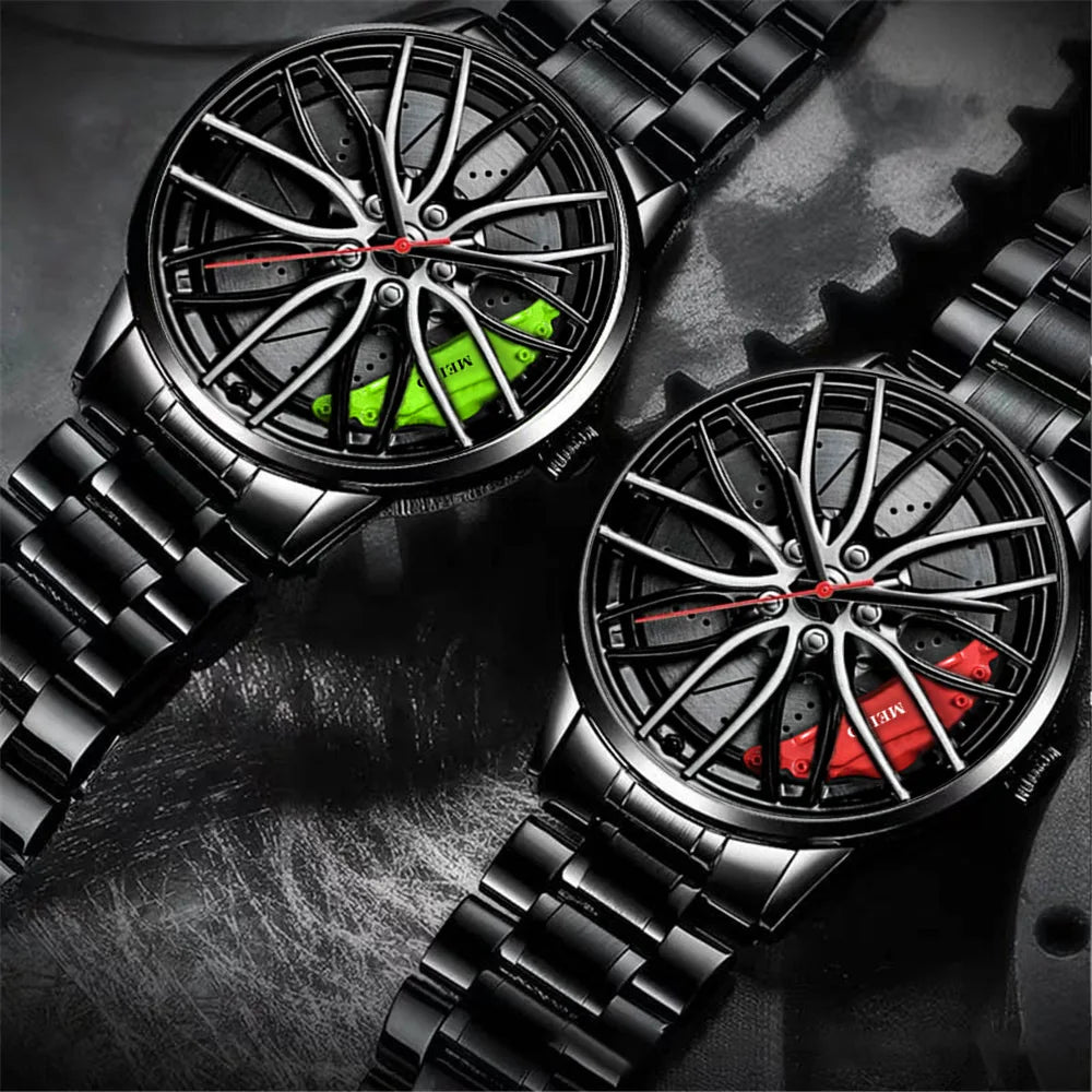 “MEIBO Racing Wheel Watch – Men’s Sport Quartz Watch”