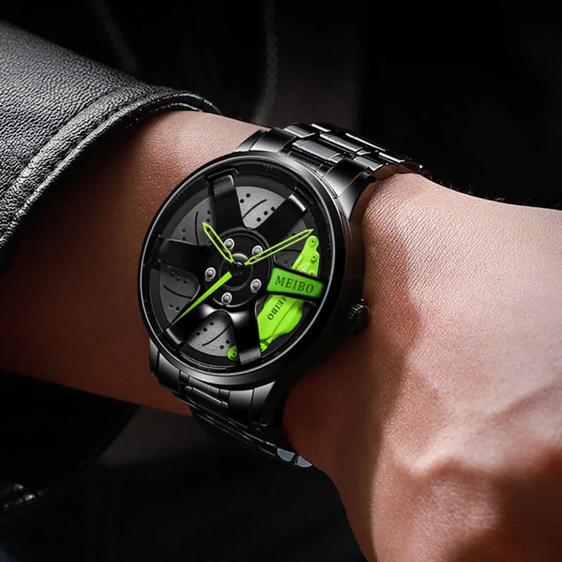 “MEIBO Racing Wheel Watch – Men’s Sport Quartz Watch”
