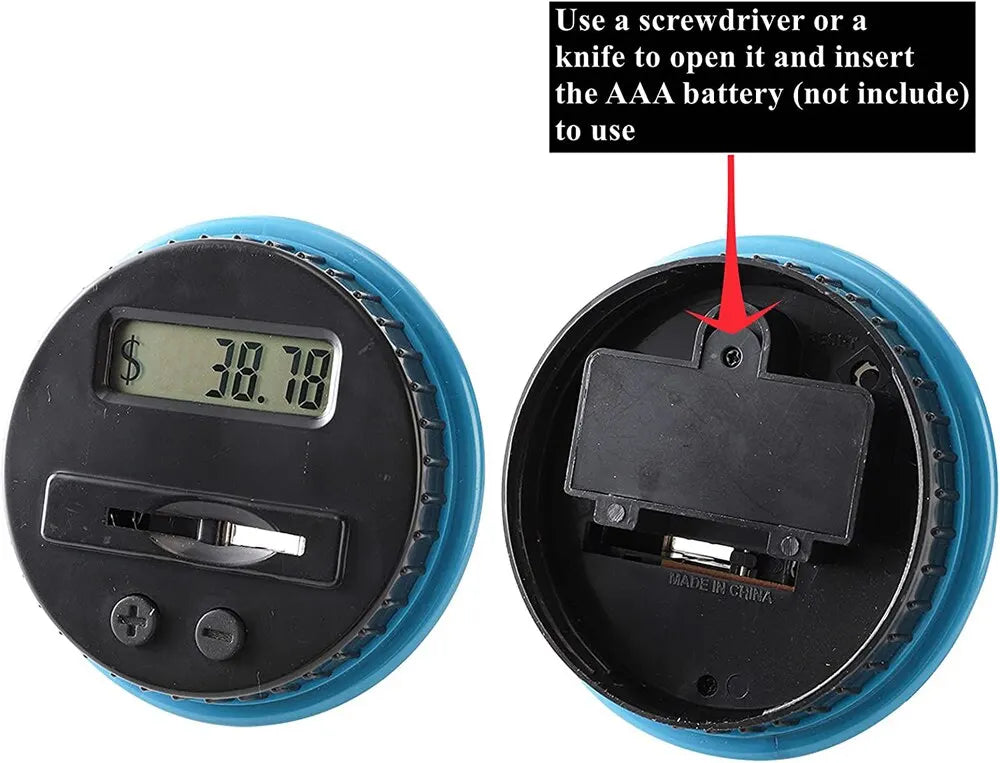 Electronic Piggy Bank Counter Coin Digital LCD Counting Coin Money Saving Box Jar Coins Storage Box For USD EURO Money Gifts