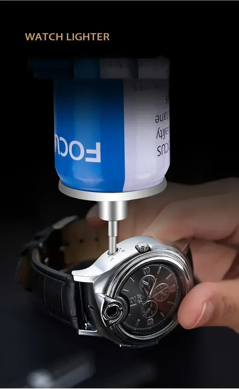 Lighter watch - the timepiece with flame