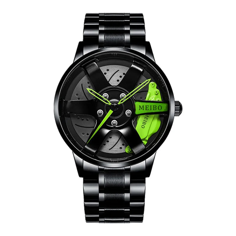 “MEIBO Racing Wheel Watch – Men’s Sport Quartz Watch”