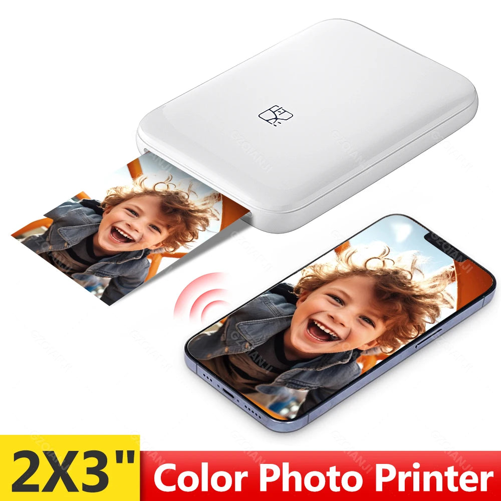 portable mini photo printer-wireless bluetooth pocket printer