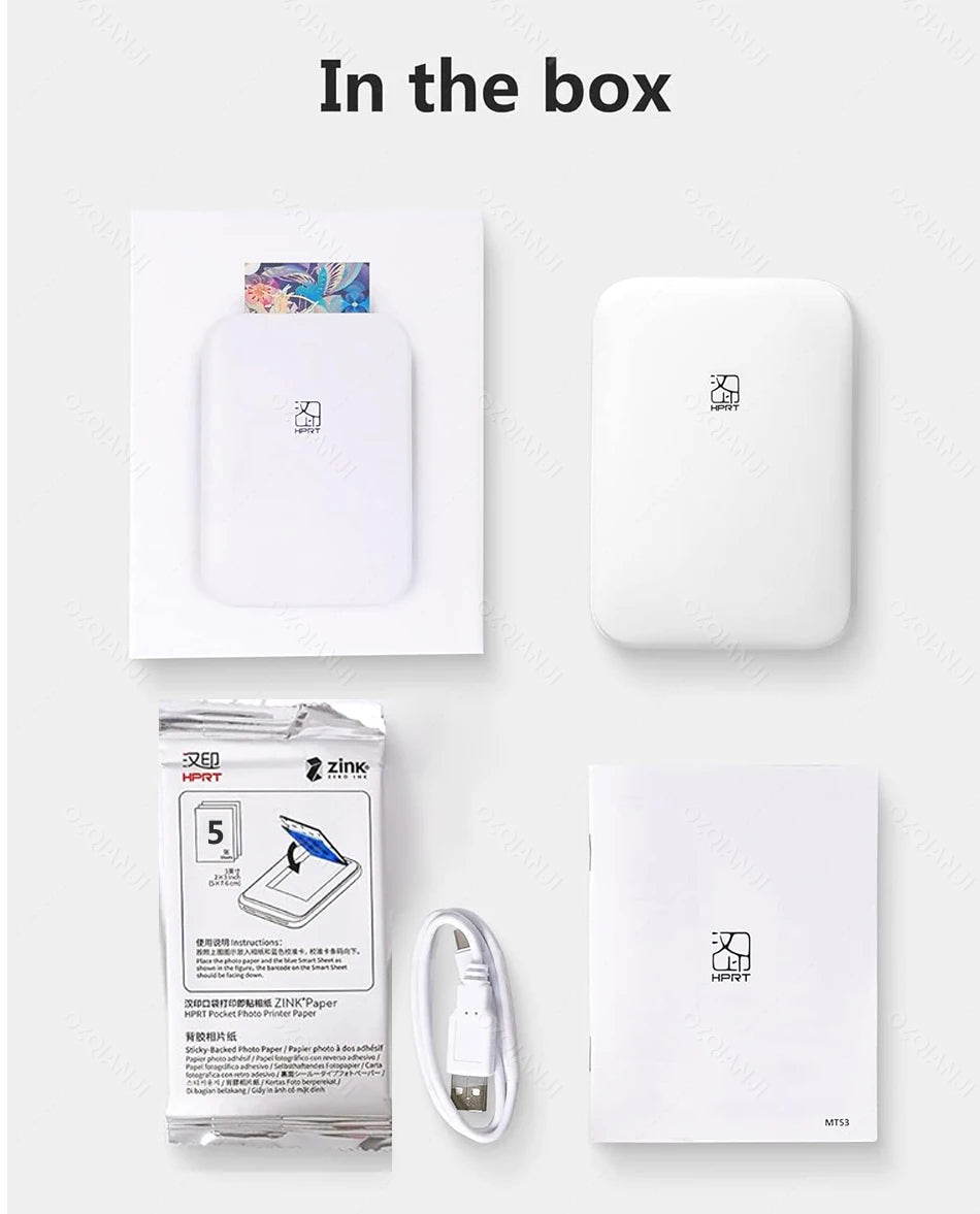 portable mini photo printer-wireless bluetooth pocket printer