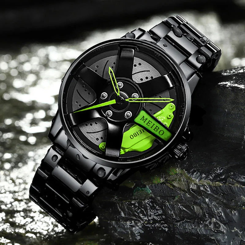 “MEIBO Racing Wheel Watch – Men’s Sport Quartz Watch”