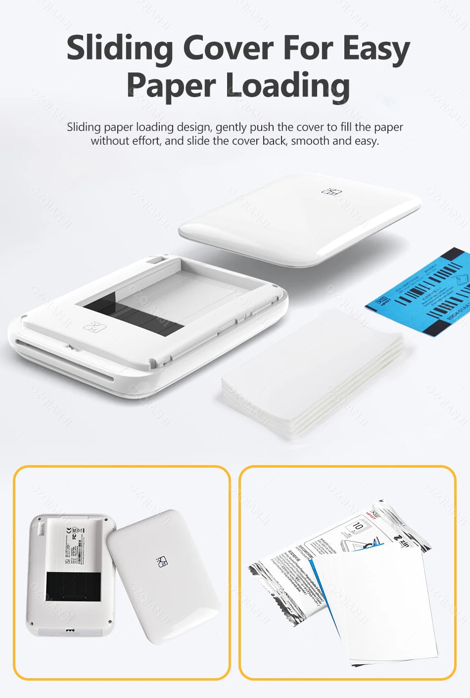 portable mini photo printer-wireless bluetooth pocket printer