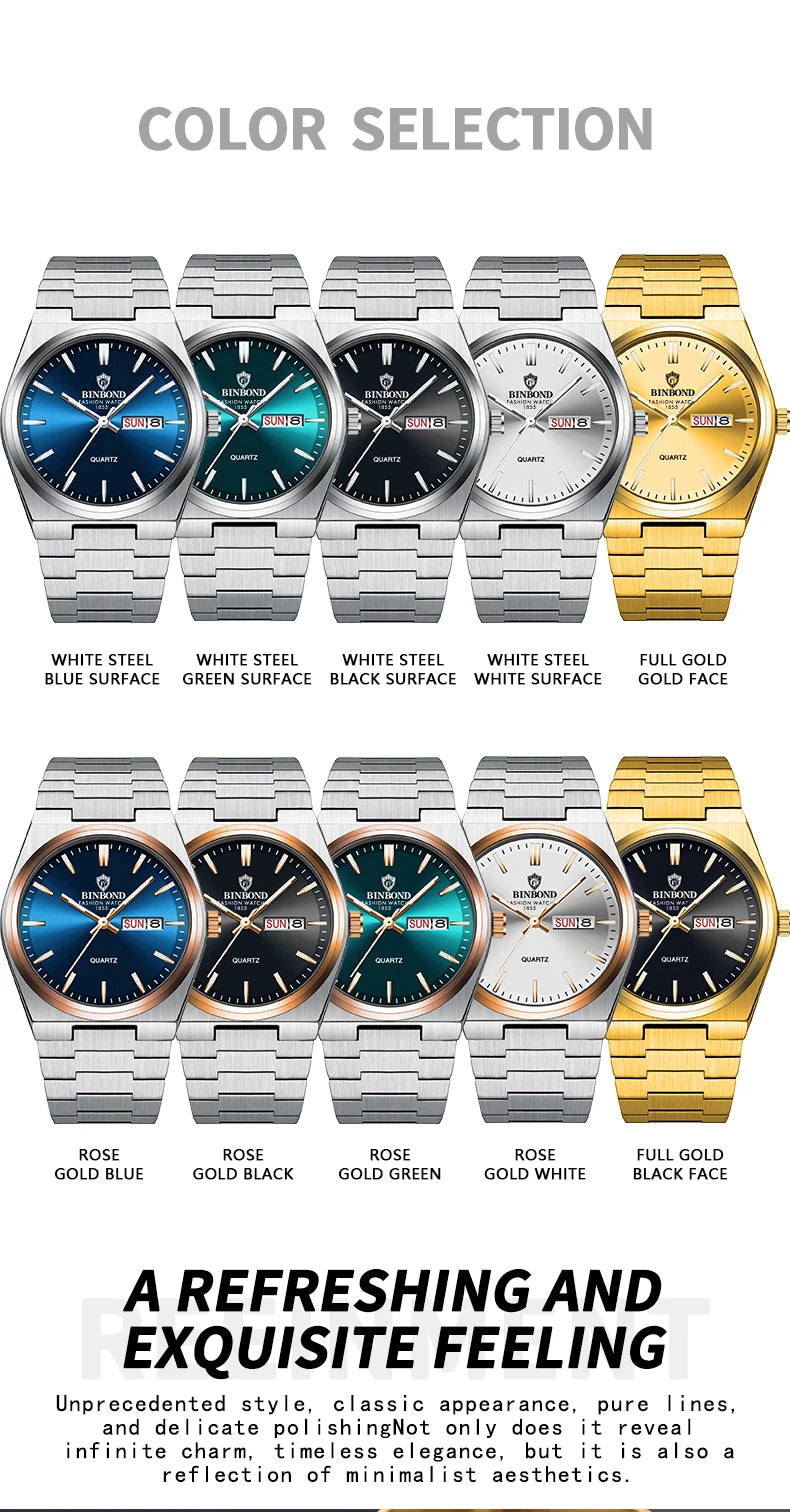 aquasteel classic quartz wristwatch