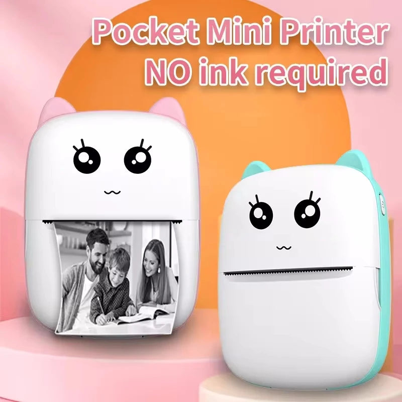 Mini CAT portable thermal printer print photo