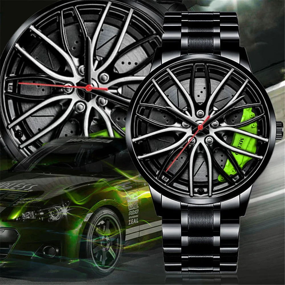 “MEIBO Racing Wheel Watch – Men’s Sport Quartz Watch”