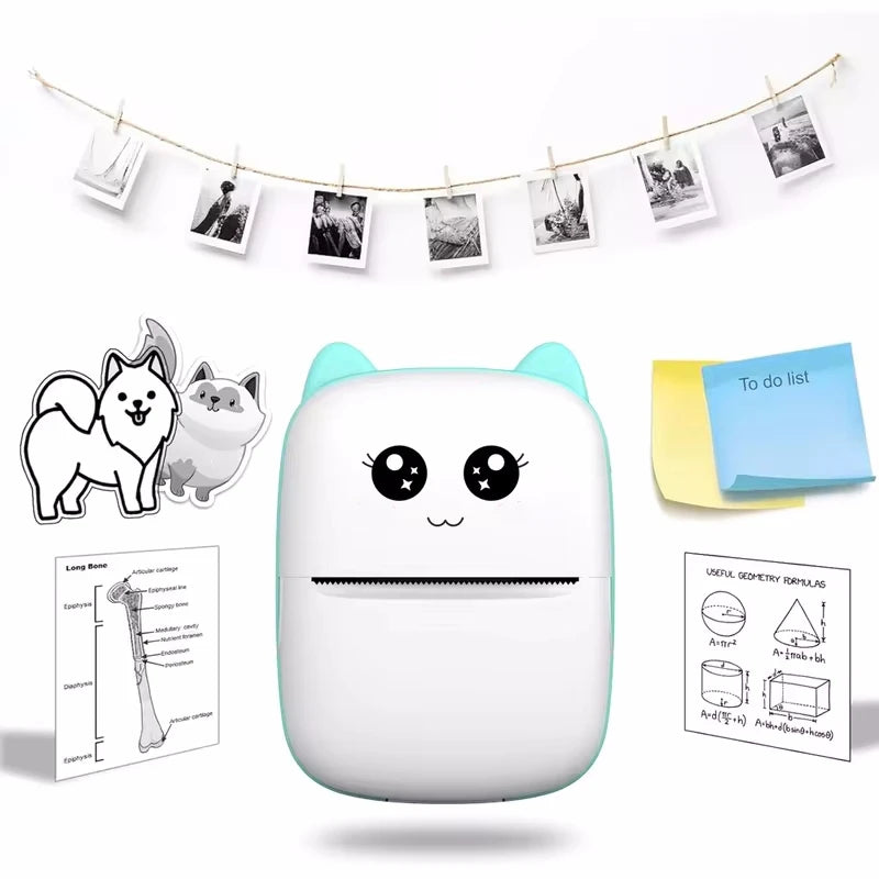 Mini CAT portable thermal printer print photo
