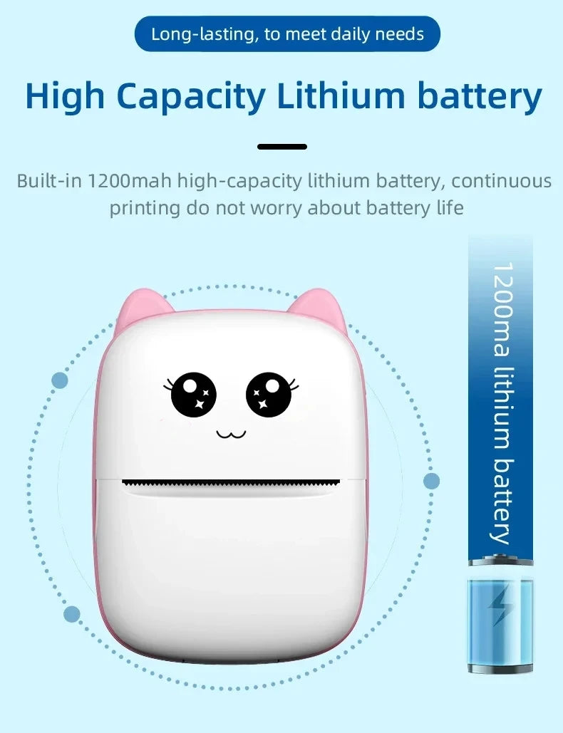 Mini CAT portable thermal printer print photo